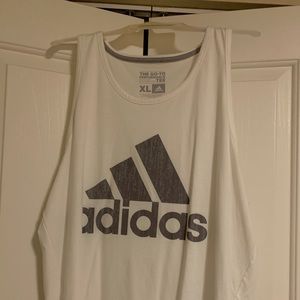 White and grey adidas tank top
